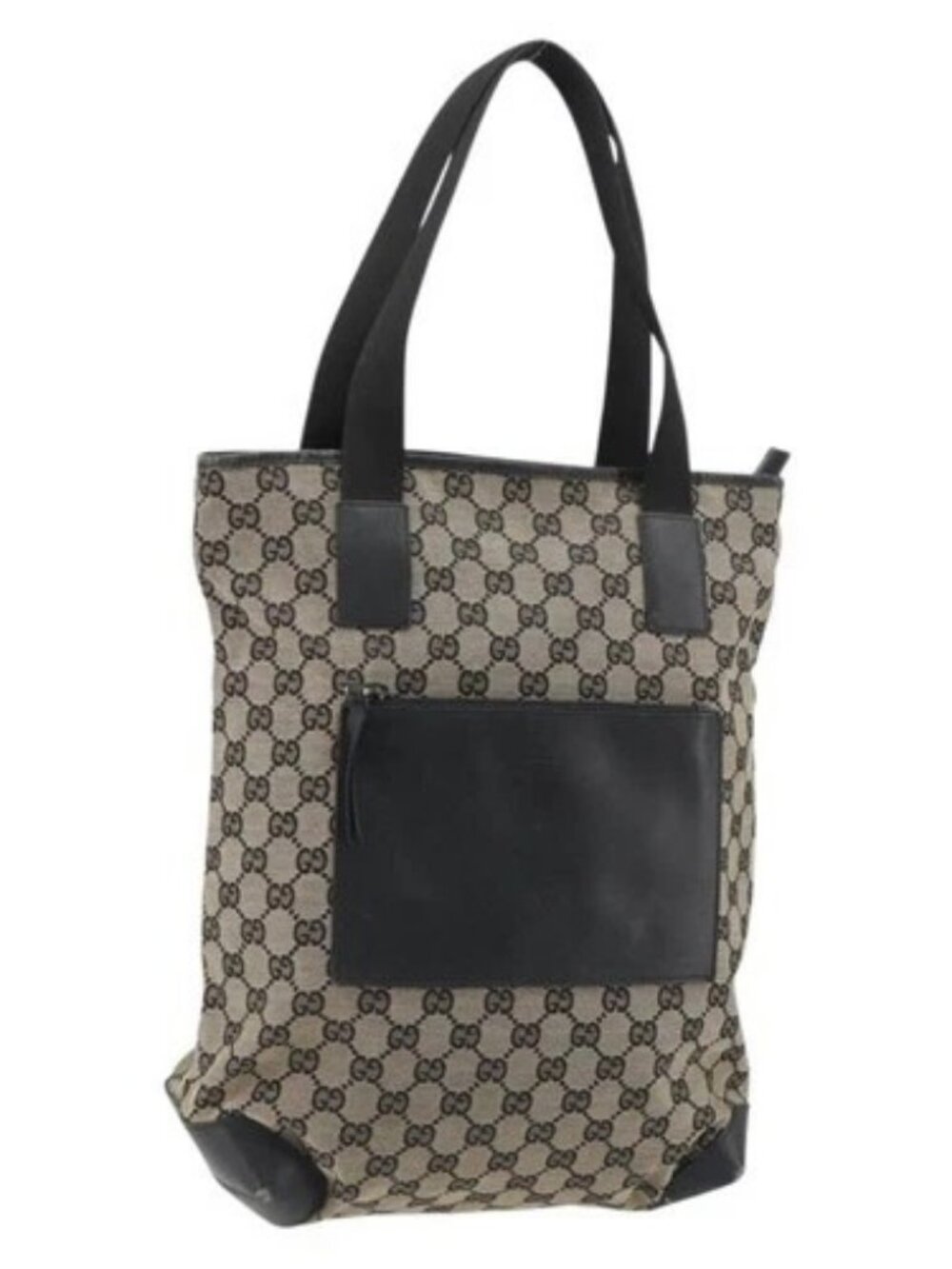 GUCCI GG Canvas Tote Bag Beige 019 0401 Auth 187824
